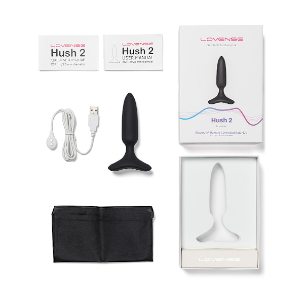 Lovense: Hush 2, Bluetooth Butt Plug Svart