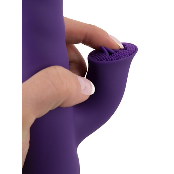 Sweet Smile: Thrusting & Rotating Pearl Vibrator Lila