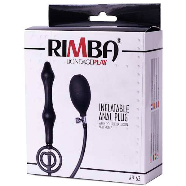 Rimba: Inflatable Anal Plug with Double Balloon and Pump Svart