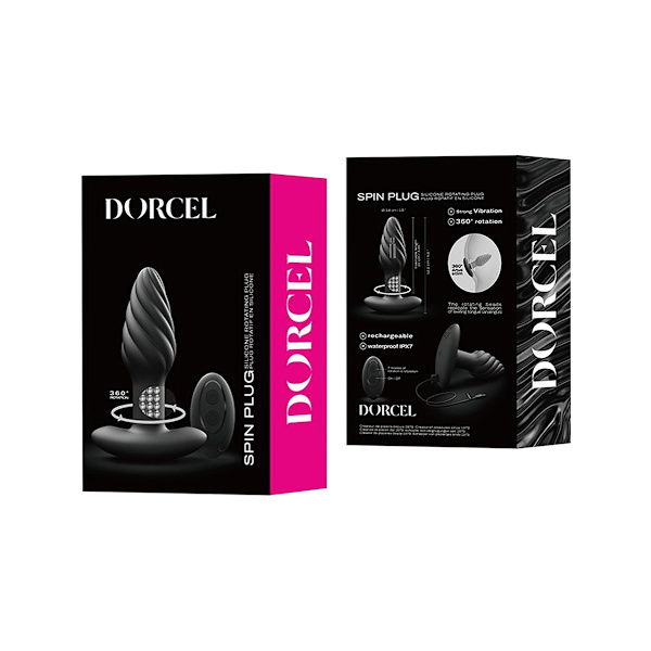 Dorcel: Spin Plug, Rotating Plug Vibrator Svart