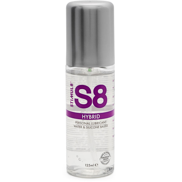 Stimul8: S8 Hybrid, Water & Silicone Based Lubricant, 125 ml Transparent