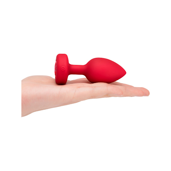 B-Vibe: Vibrating Heart, Remote Control Plug Röd