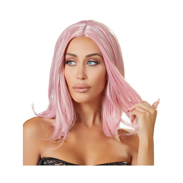Cottelli Collection: Bob Pink Wig Rosa