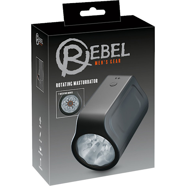 Rebel: Rotating Masturbator Svart, Transparent