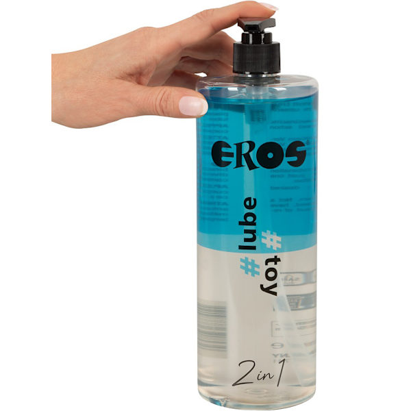 Eros: 2in1 Water-based Lubricant, Lube & Toy, 1000 ml Transparent