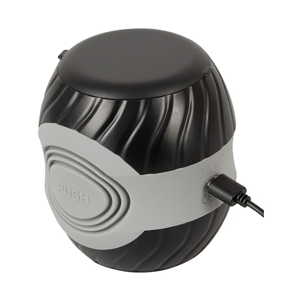 You2Toys: Vibrating & Sqeezable Donut Masturbator Grå, Svart