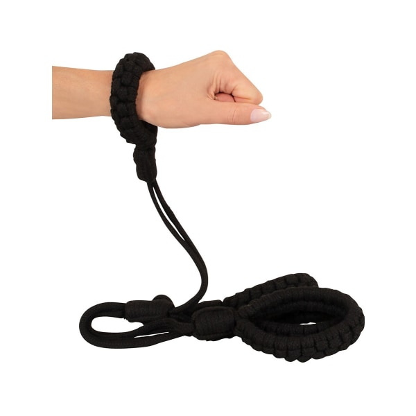 Bad Kitty: Cuffs Set Rope, L/XL Svart L/XL