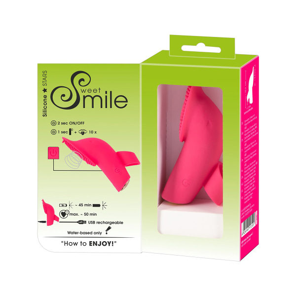 Sweet Smile: Licking and Pulsating Finger Stimulator Rosa