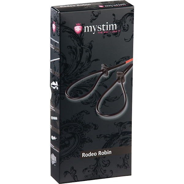 Mystim: Rodeo Robin, E-Stim Penis Strap Set Svart