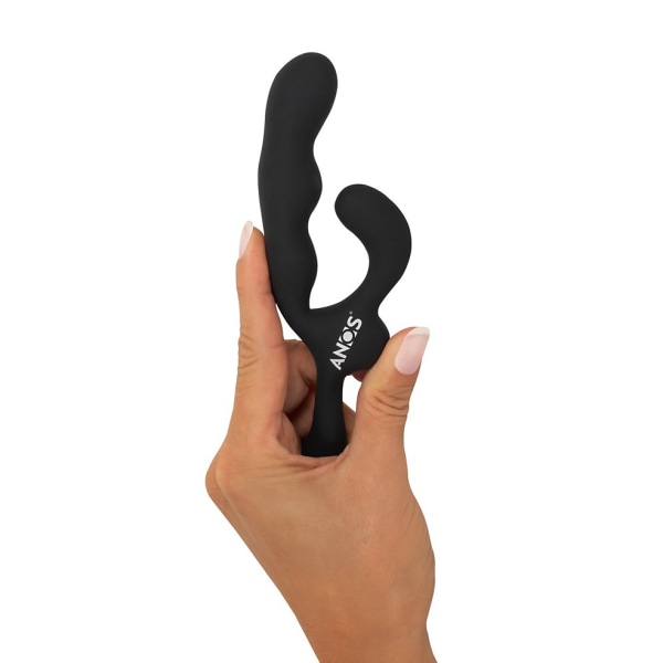 Anos: Flexible Prostate Stimulator with 3 motors Svart