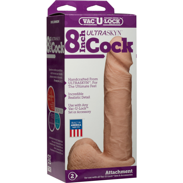 Doc Johnson: Vac-U-Lock, Ultraskyn Cock, 21 cm Ljus hudfärg