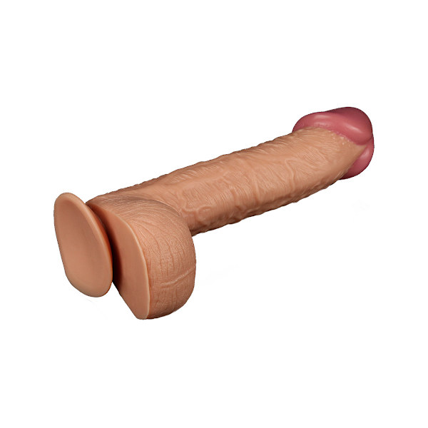 LoveToy: King-Sized Realistic Dildo, 29 cm Ljus hudfärg