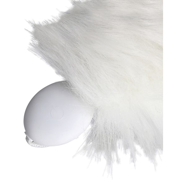 Ouch!: Light-up Fox Tail with Metal Butt Plug Silver, Vit