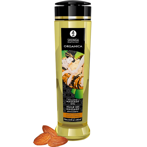 Shunga: Organica, Kissable Massage Oil, Almond Sweetness, 240 ml