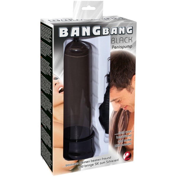 You2Toys: Bang Bang Penis Pump, black Svart, Transparent