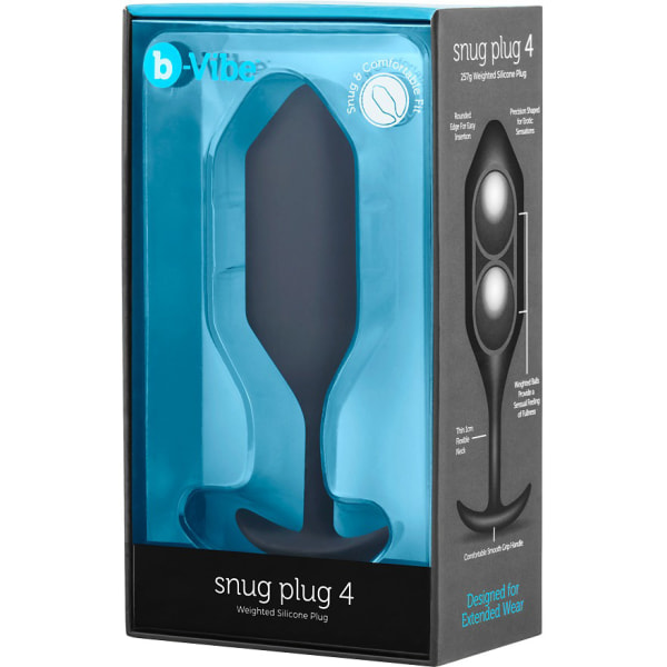 B-Vibe: Snug Plug 1, Weighted Silicone Plug Svart