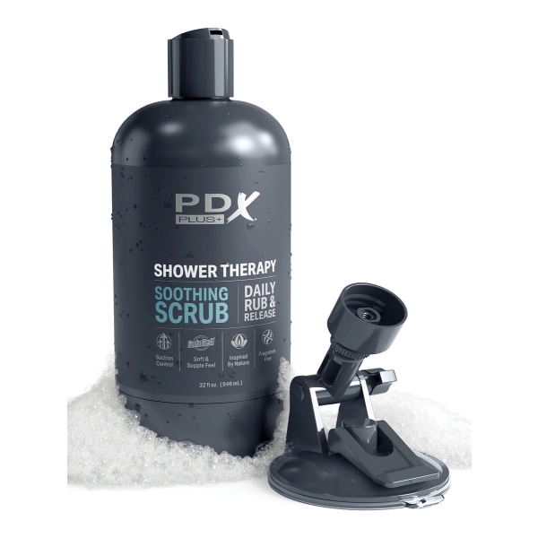 Pipedream PDX Plus: Shower Therapy Stroker, Soothing Scrub Ljus hudfärg