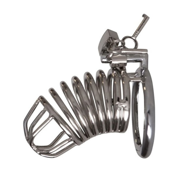 Rimba: Metal Chastity Device med hængelås Silver