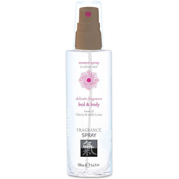 Shiatsu: Bed & Body Woman Spray, Cherry & White Lotus, 100 ml Transparent