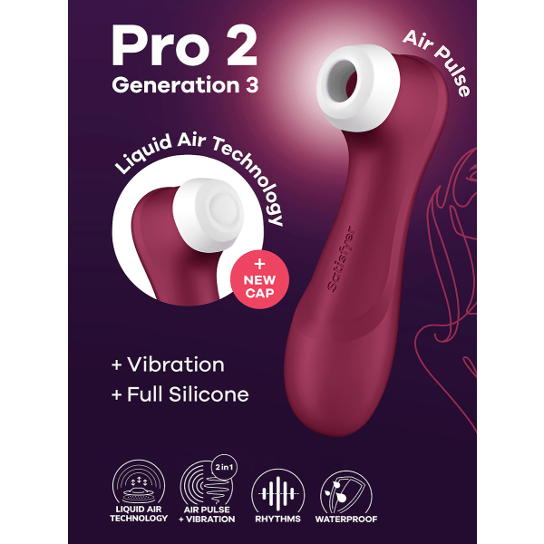 Satisfyer: Pro 2 Generation 3, Double AirPulse Vibrator Röd