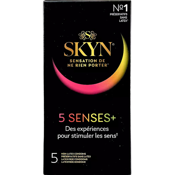 Manix Skyn: 5 Senses Kondomer, 5-pack Transparent
