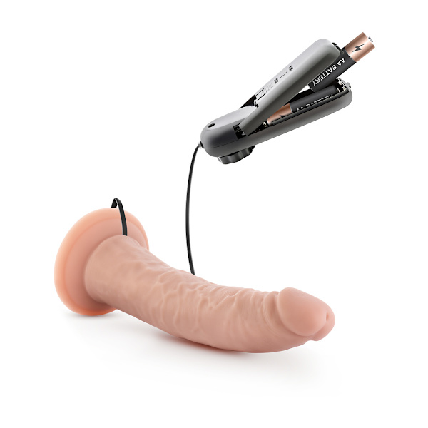 Dr. Skin: Dr. Dave Vibrating Cock, 18 cm Ljus hudfärg