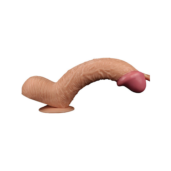 LoveToy: King-Sized Realistic Dildo, 29 cm Ljus hudfärg