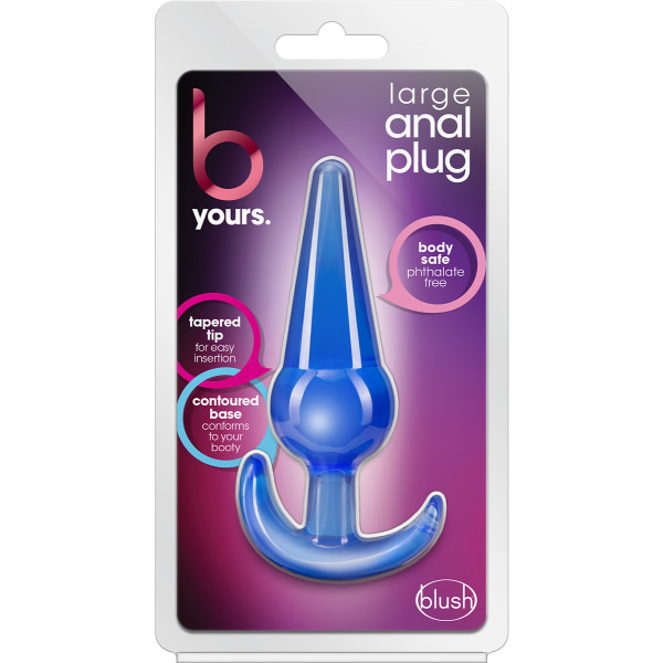 B Yours: Large Anal Plug, blå Blå