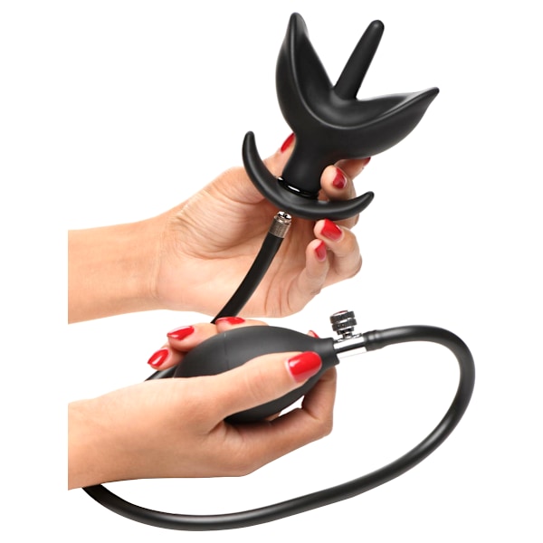 XR Master Series: Ass Bound, Inflatable Silicone Anal Plug Svart
