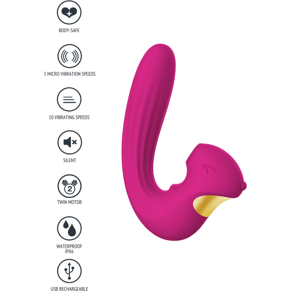 Xocoon: Celestial Love, Vibrator with Clitoral Stimulator Rosa