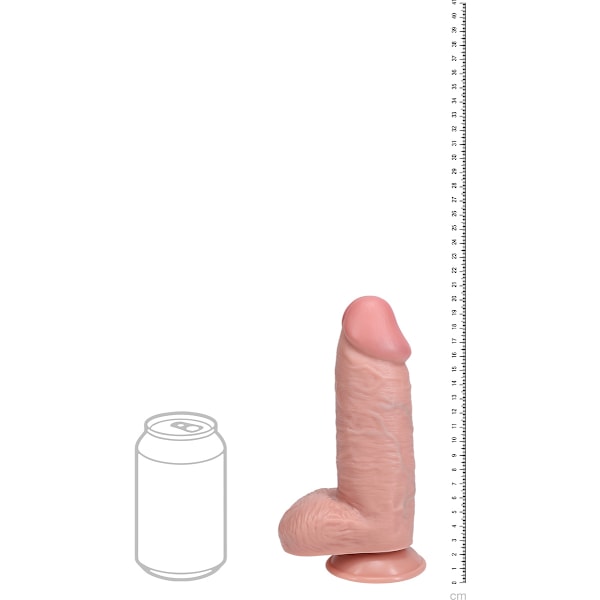 RealRock: Extra Thick Realistic Dildo, 20 cm Ljus hudfärg