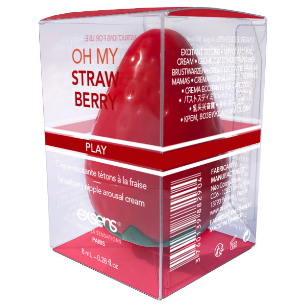 Exsens: Oh My Strawberry, Nippelvækkende creme, 8 ml Vit