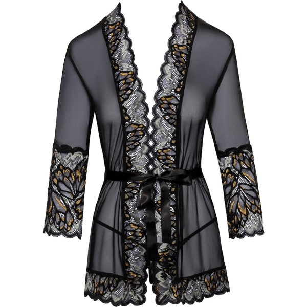 Kissable: Kimono, svart Svart S/M