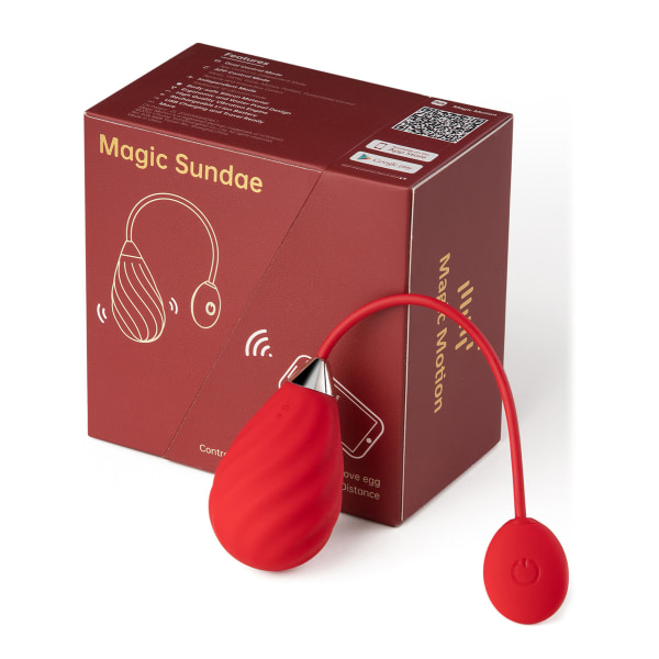 Magic Motion: Magic Sundae, App-Controlled Love Egg Röd