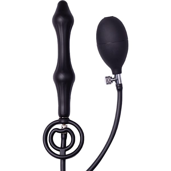 Rimba: Inflatable Anal Plug with Double Balloon and Pump Svart