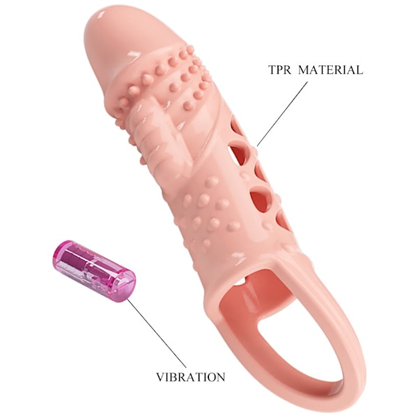 Pretty Love: Cecelia, Penis Sleeve, hudfärgad Ljus hudfärg