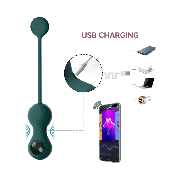Magic Motion: Crystal Duo, App-Controlled Kegel Vibrator Grön