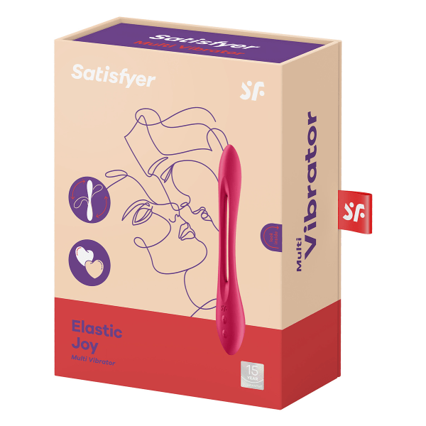 Satisfyer: Elastic Joy, Multi Vibrator, red Röd