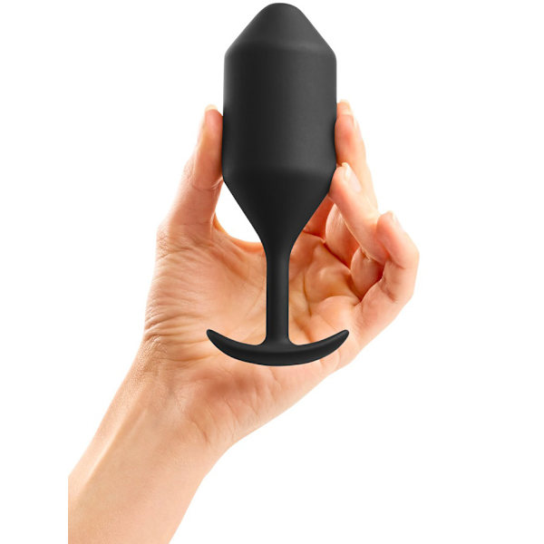 B-Vibe: Snug Plug 1, Weighted Silicone Plug Svart