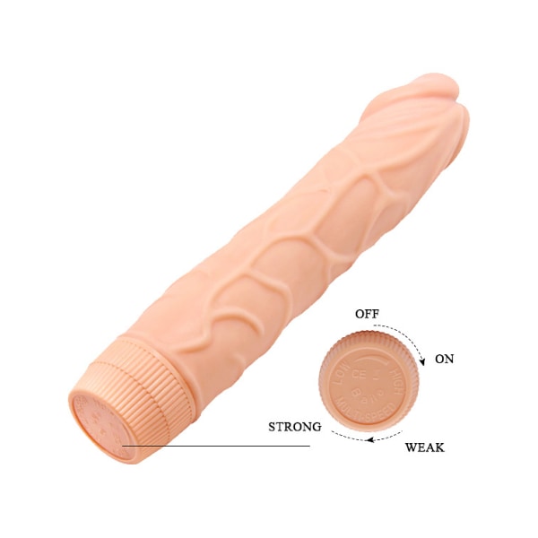 Barbara Bob: Realistisk Multi-Speed Vibrator, 22.5 cm Ljus hudfärg