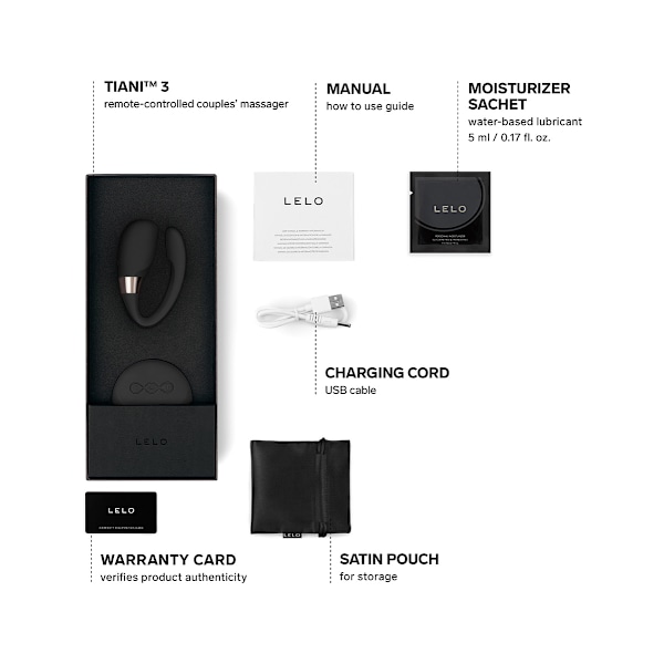 LELO: Tiani 3, Remote Couples Massager Svart