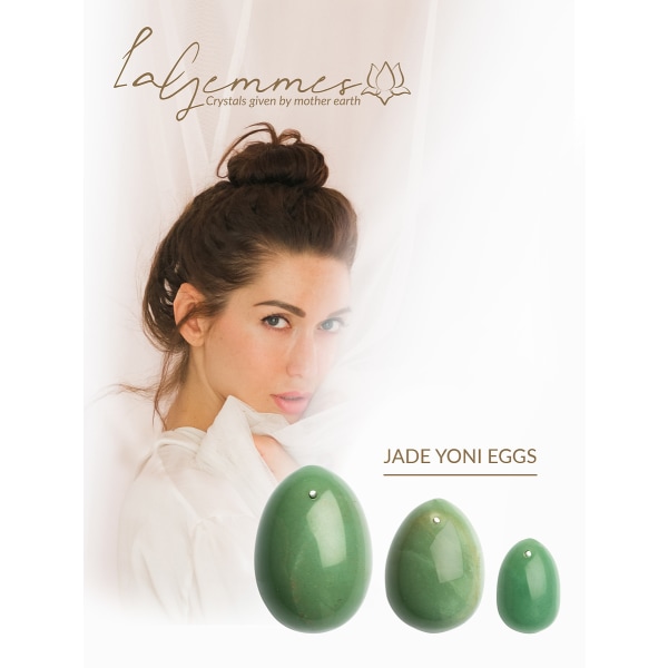La Gemmes: Yoni Egg Set, Jade (S-M-L) Grön