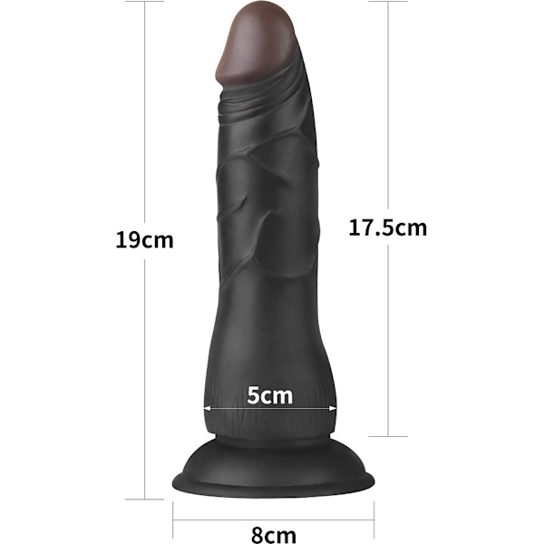 LoveToy: Easy StrapOn Set, 19 cm Mörk hudfärg, Svart