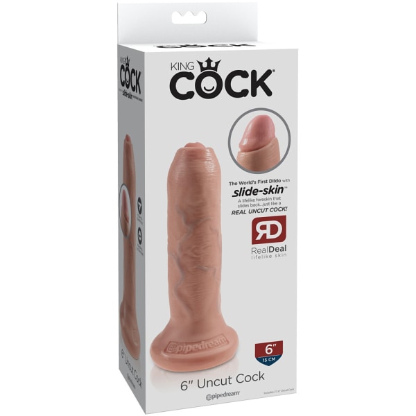 Pipedream: King Cock, Uncut Cock Dildo Ljus hudfärg 6 tum