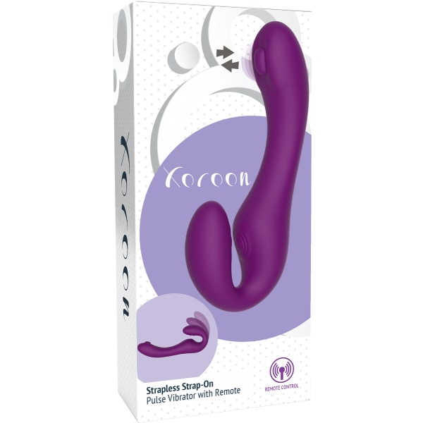 Xocoon: Strapless Strap-On, Pulse Vibrator with Remote Lila