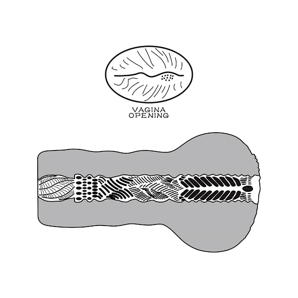 LoveToy: Alien's Pie Masturbator No.1, mörk Mörk hudfärg