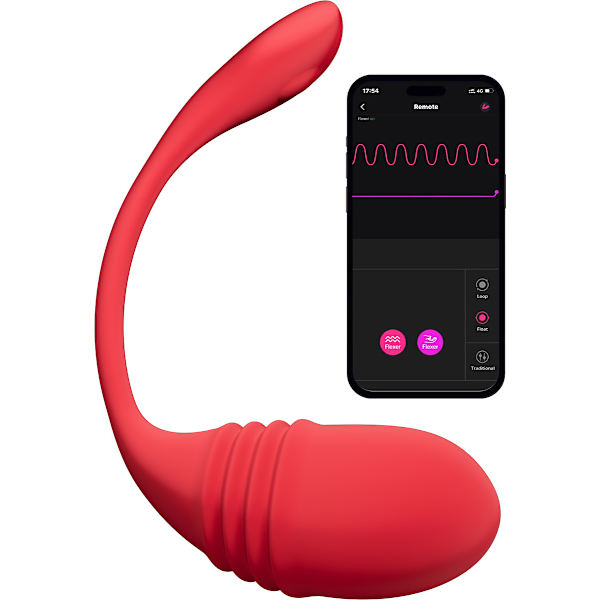 Lovense: Vulse, App-Controlled Thrusting Egg Vibrator Röd