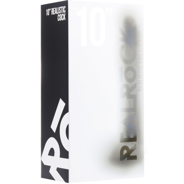 RealRock: Realistisk pik, 27 cm, sort Svart