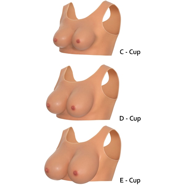 Hidden Desire: Alter Ego, Wearable C-Cup Breasts Top Ljus hudfärg one size