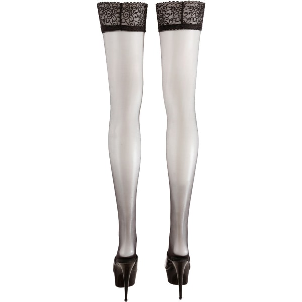 Cottelli Legwear: Hold-up Stockings, svart Svart XS